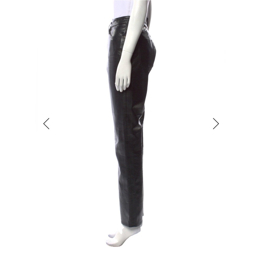 Agolde Leather Criss Cross Straight Pants - Size M - Picture 4 of 5